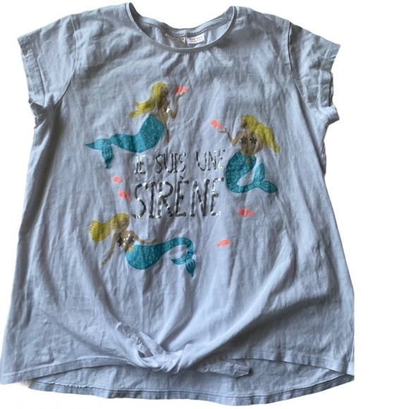 Zara Other - Zara mermaid tie front short sleeve top 11/12